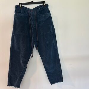 Free People Blue corduroy Drawstring Pants